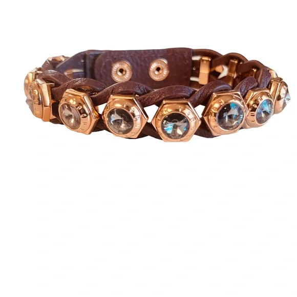 henri bendel Jewelry Henri Bendel Rivet Bolt Bracelet Burgundy